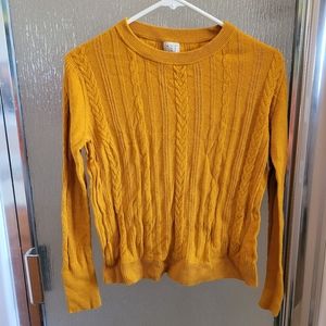 XS A New Day Yellow Cable Knit Sweater